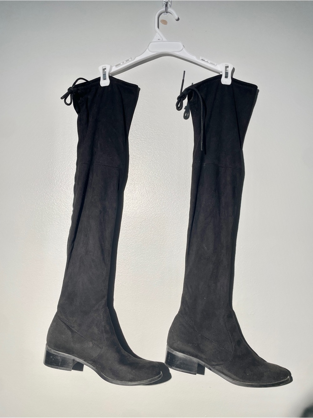 CHARLES BY CHARLES DAVID Gammon Black Faux Suede Over The Knee Boots Size 6M